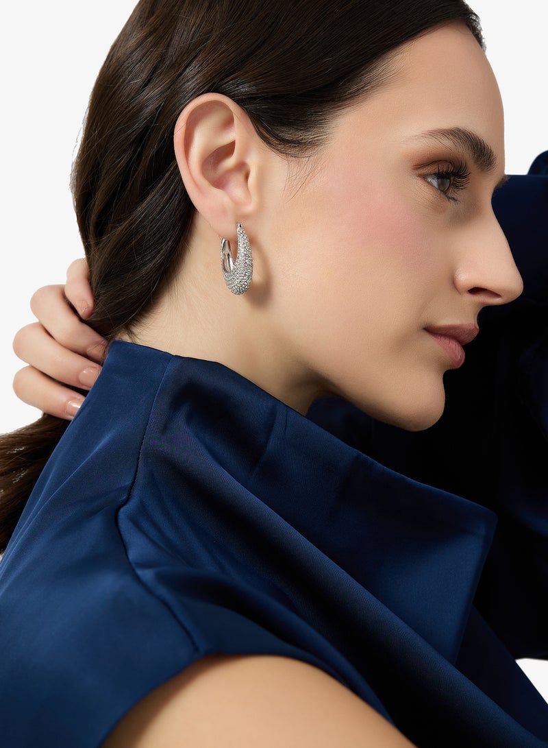 Ella Limited Edition Diamonte Rhinestone Embellished Hoop Earrings - Image 3